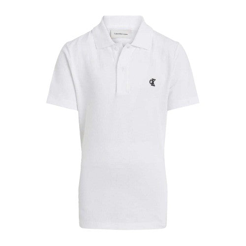 Front - Calvin Klein Boys Regular Short-Sleeved Polo Shirt