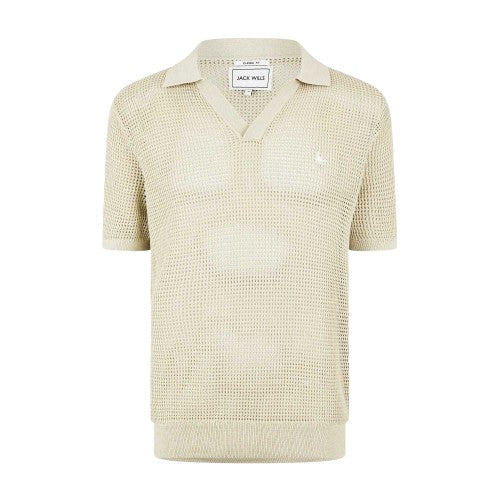 Front - Jack Wills Mens Knitted Regular Polo Shirt