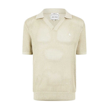 Front - Jack Wills Mens Knitted Regular Polo Shirt