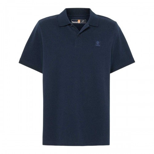 Front - Timberland Mens Badge Regular Short-Sleeved Polo Shirt