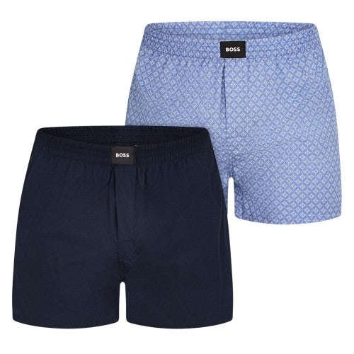 Front - Boss Mens Abstract Boxer Shorts (Pack of 2)