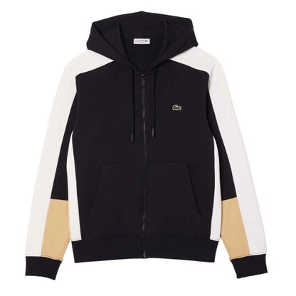Front - Lacoste Mens Colour Block Full Zip Hoodie