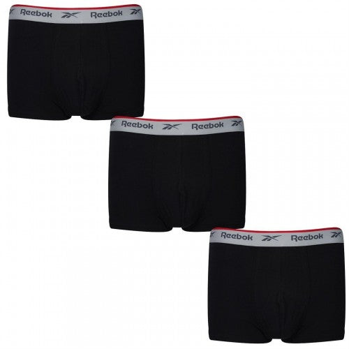 Front - Reebok Mens Boxer Shorts (Pack of 3)