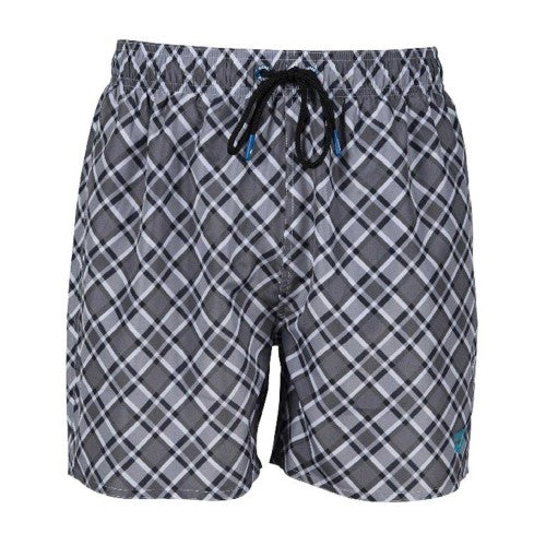 Front - Arena Mens Fundamental Plaid Swim Shorts