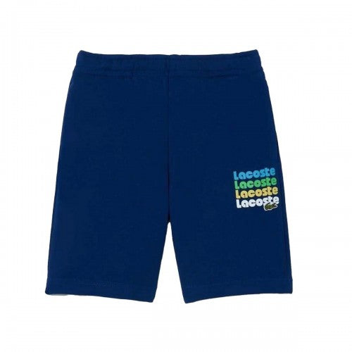 Front - Lacoste Childrens/Kids Cotton Blend Relaxed Fit Sweat Shorts