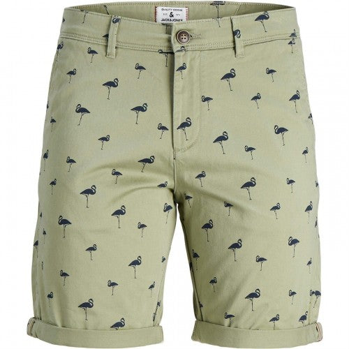 Front - Jack And Jones Mens Flamingo Mid Rise Chino Shorts