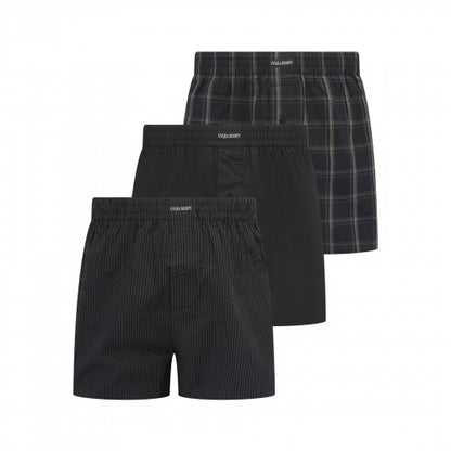 Front - Lyle & Scott Mens Woven Boxer Shorts (Pack of 3)