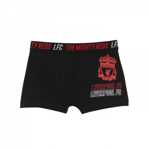 Front - Liverpool FC Boys Boxer Shorts (Pack of 2)