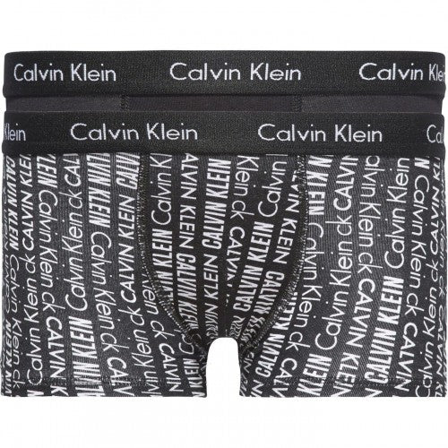 Front - Calvin Klein Boys All-Over Print Boxer Shorts (Pack of 2)