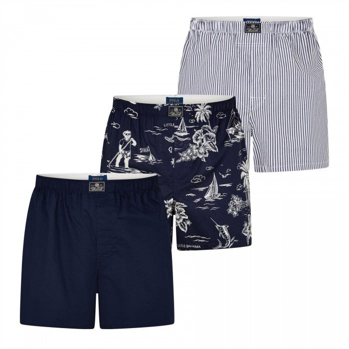 Front - Ralph Lauren Mens Boxer Shorts (Pack of 3)