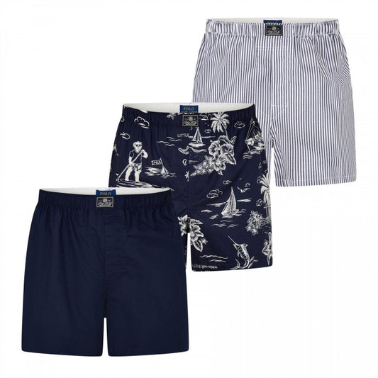 Front - Ralph Lauren Mens Boxer Shorts (Pack of 3)