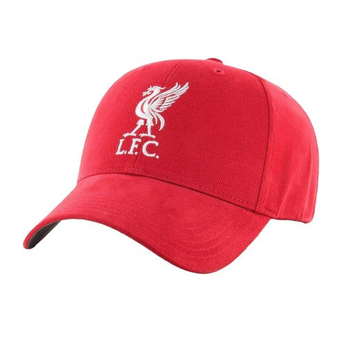 Front - Liverpool FC Unisex Adult Embroidered Logo Baseball Cap