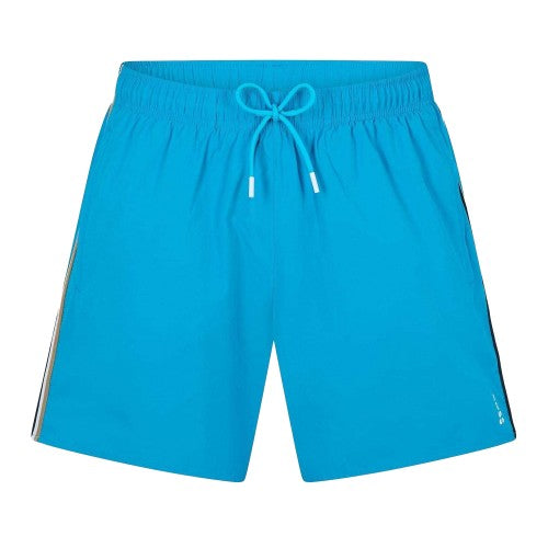 Front - Boss Mens Iconic Side Stripe Swim Shorts