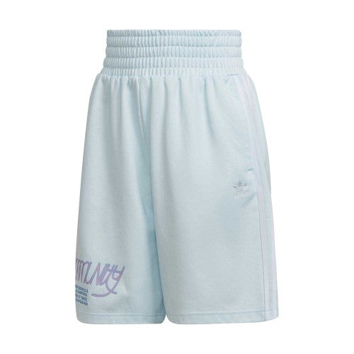 Front - Adidas Womens/Ladies Originals Cotton Blend Graphic Print Relaxed Fit Sweat Shorts