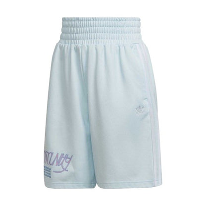 Front - Adidas Womens/Ladies Originals Cotton Blend Graphic Print Relaxed Fit Sweat Shorts