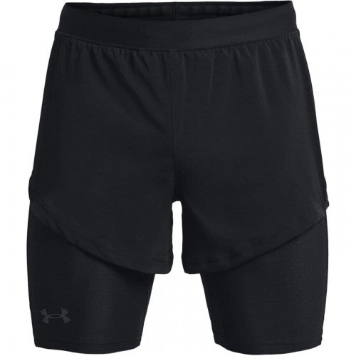 Front - Under Armour Mens Rush 2 in 1 Running Shorts