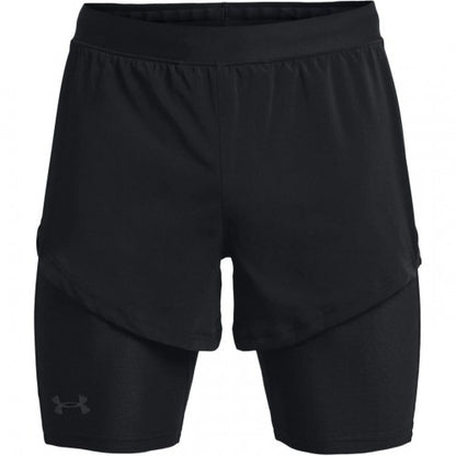 Front - Under Armour Mens Rush 2 in 1 Running Shorts
