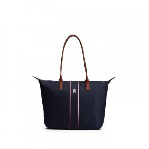 Front - Tommy Hilfiger Popette Monogram Nylon Tote Bag