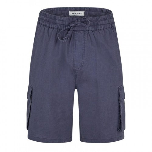 Front - Jack Wills Mens Linen Cargo Shorts