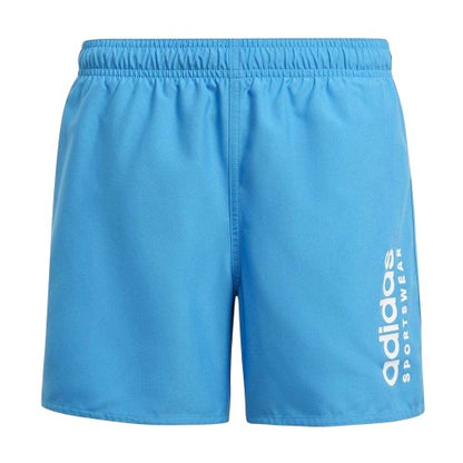 Front - Adidas Childrens/Kids Essentials Logo Swim Shorts