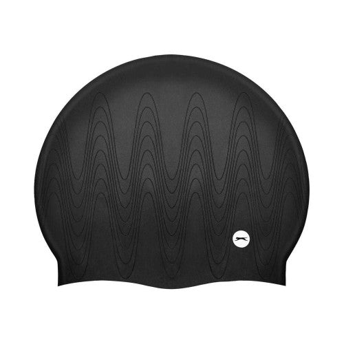 Front - Slazenger Unisex Adult Textured Wave Silicone Swim Cap