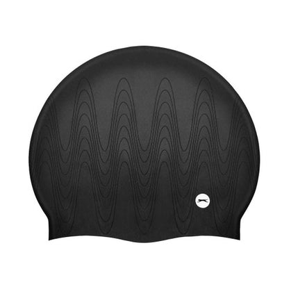 Front - Slazenger Unisex Adult Textured Wave Silicone Swim Cap