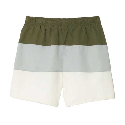 Front - Lacoste Boys Colour Block Relaxed Fit Swim Shorts