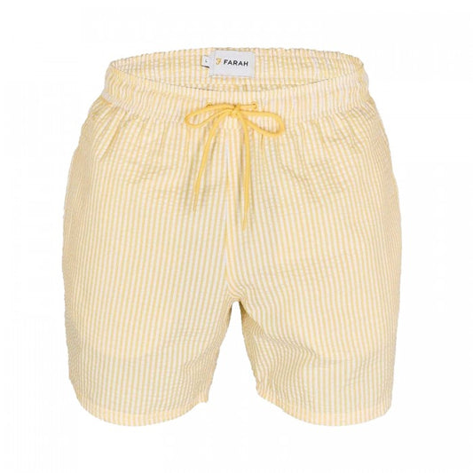 Front - Farah Mens Striped Swim Shorts