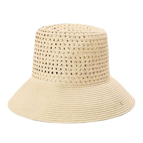 Front - Ralph Lauren Womens/Ladies Perforated Woven Summer Bucket Hat