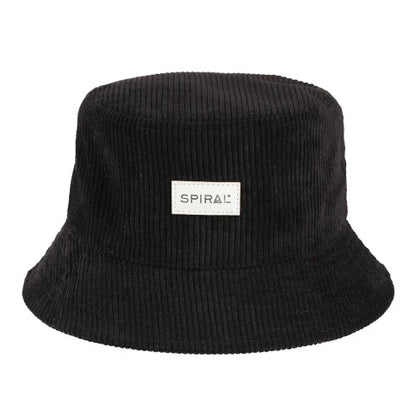 Front - Spiral Womens/Ladies Wordmark Ribbed Cord Bucket Hat
