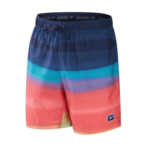 Front - Speedo Mens Gradient Print Swim Shorts
