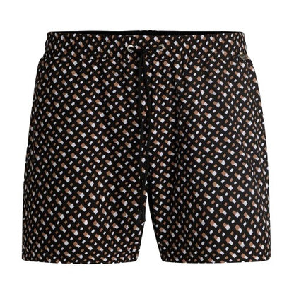 Front - Boss Mens Geometric Quick Dry Swim Shorts