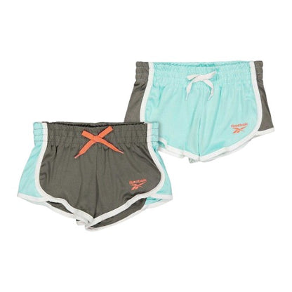 Front - Reebok Girls Shorts (Pack of 2)