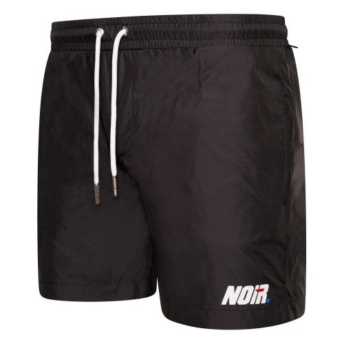 Front - Societe Noir Mens Lettering Relaxed Fit Swim Shorts