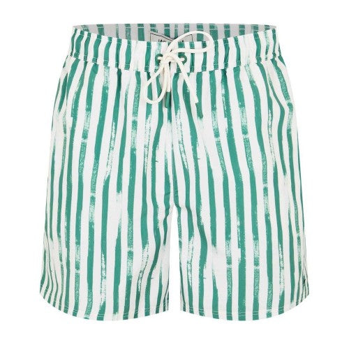 Front - Jack Wills Mens Vertical Stripe Regular Swim Shorts