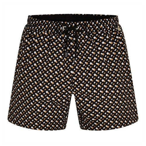 Front - Boss Mens Monogram Swim Shorts