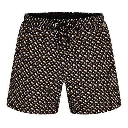 Front - Boss Mens Monogram Swim Shorts