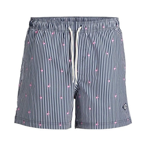 Front - Jack And Jones Mens Striped Swim Shorts