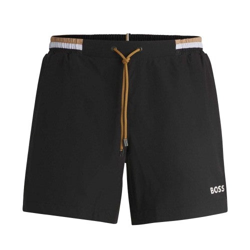 Front - Boss Mens Logo Swimming Swim Shorts