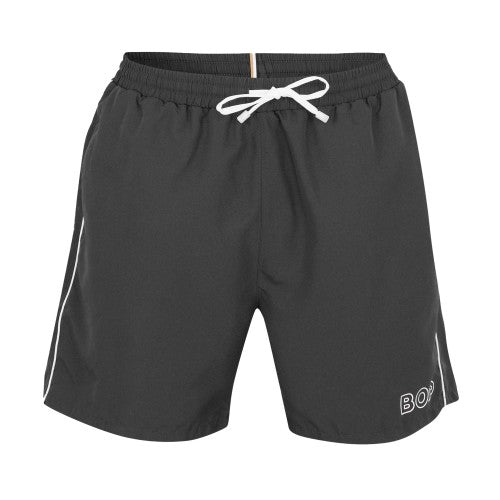 Front - Boss Mens Side Stripe Swim Shorts