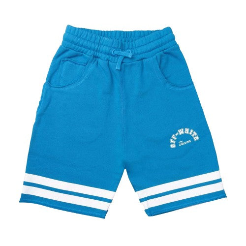 Front - Off White Girls Team 23 Graphic Print Sweat Shorts