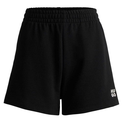 Front - Hugo Womens/Ladies Cotton Elasticated Waist Sweat Shorts