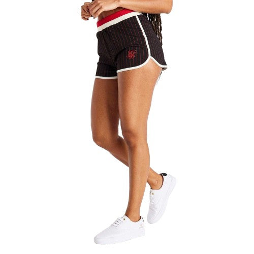 Front - SikSilk Womens/Ladies Pinstripe Athletic Basketball Shorts