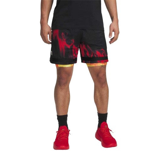Front - Under Armour Mens Flames Basketball Shorts