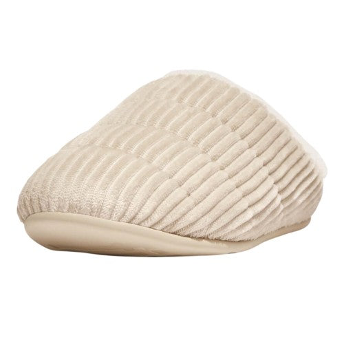 Front - FitFlop Womens/Ladies Chrissie Corduroy Fleece Lined Slippers