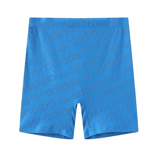 Front - Adidas Womens/Ladies Originals Cotton All Over Logo Biker Shorts