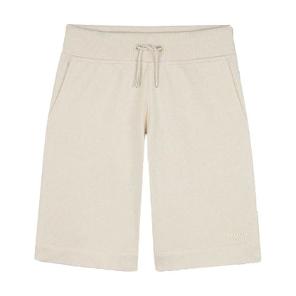 Front - Hugo Boss Childrens/Kids Ribbed Relaxed Fit Sweat Shorts