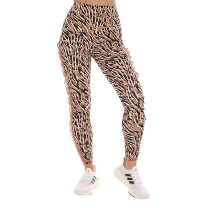 Front - Adidas Womens/Ladies Yoga Studio Animal Print 7/8 Leggings