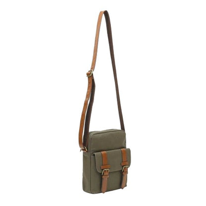 Front - Firetrap Waxed Canvas Crossbody Bag