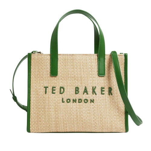 Front - Ted Baker Paolina Raffia Summer Tote Bag